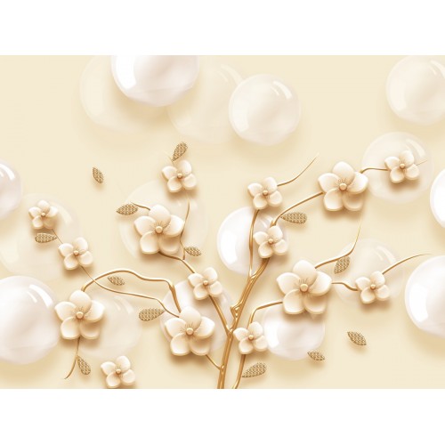 Фреска Великолепная кремовая сакура