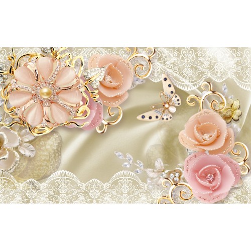 Фреска Цветы Агата в гипюре