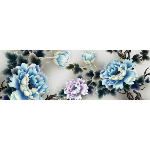 Фреска Элегантные голубые розы