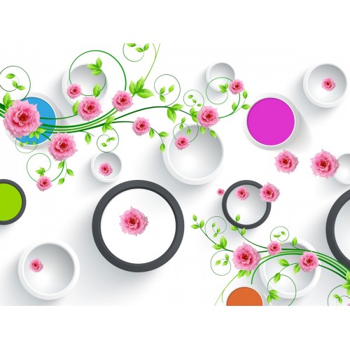 Фреска Небесные букеты роз