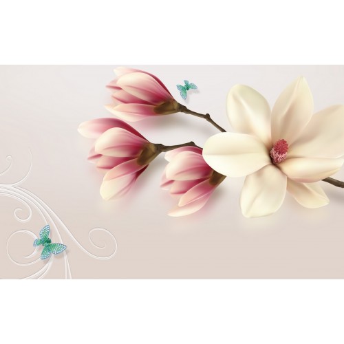 Фреска Цветение белой магнолии