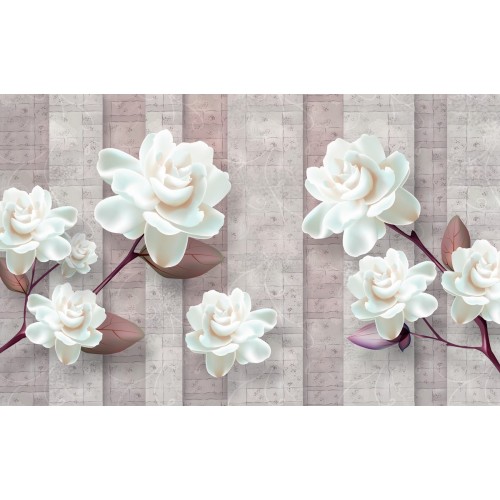 Фреска Небесные белые шиповники