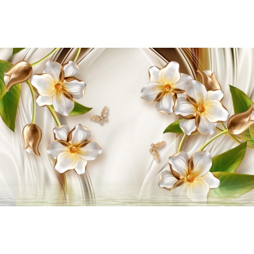 Фреска Восточный рассвет белых лилий