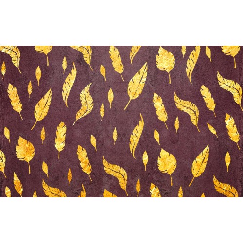 Золотые перья в бордовых тонах