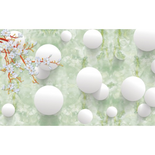 Снежные сферы в малахите