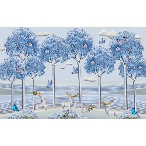 Лунный рассвет в лесу