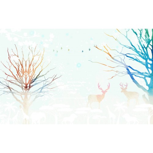 Фреска Лес в скандинавском стиле