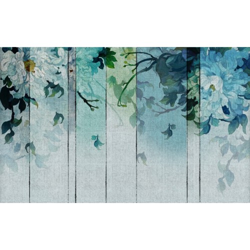 цветы оттенков морской волны