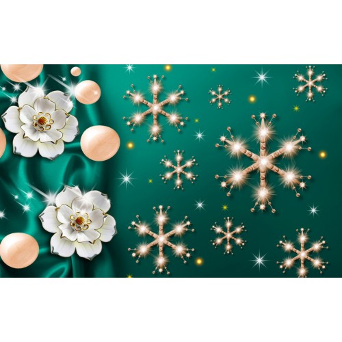 Золотые снежинки