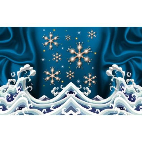 Фреска Снежинки в морозных узорах