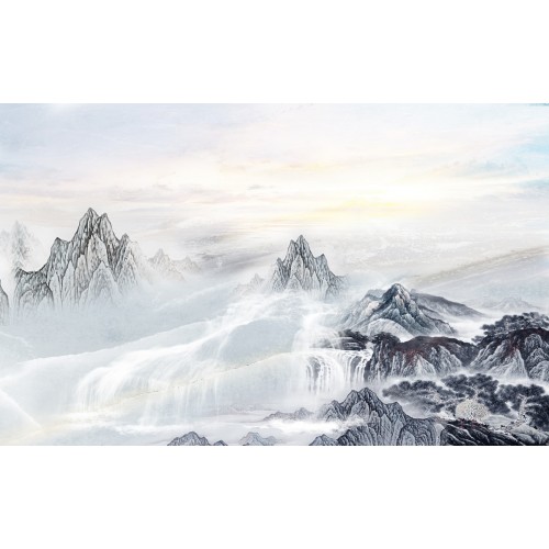 Фреска Невероятные каскады в горах