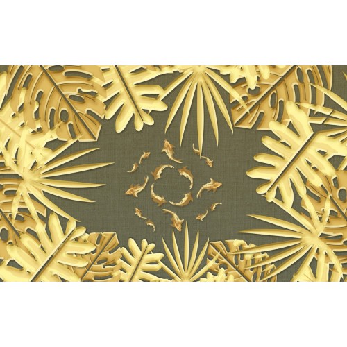 Золотые тропические листья