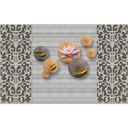 Золотые рыбки в кругу кувшинки