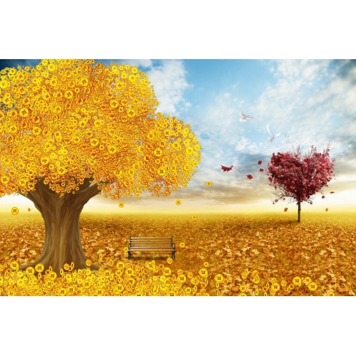 Фреска Золотые деревья любви