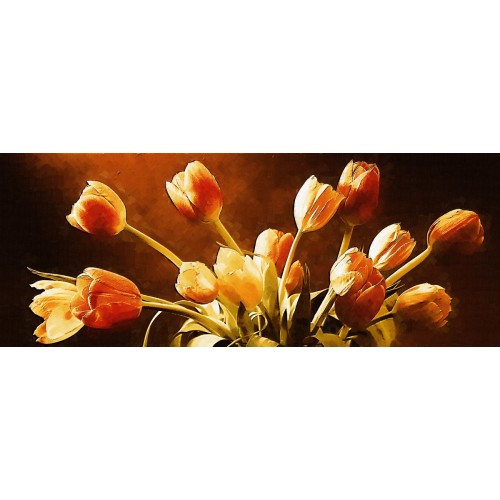 Фреска Огнено-янтарные тюльпаны