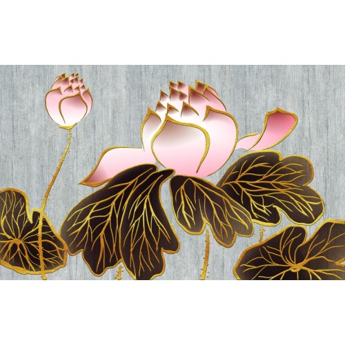 Фреска Притяжение розовых лотосов