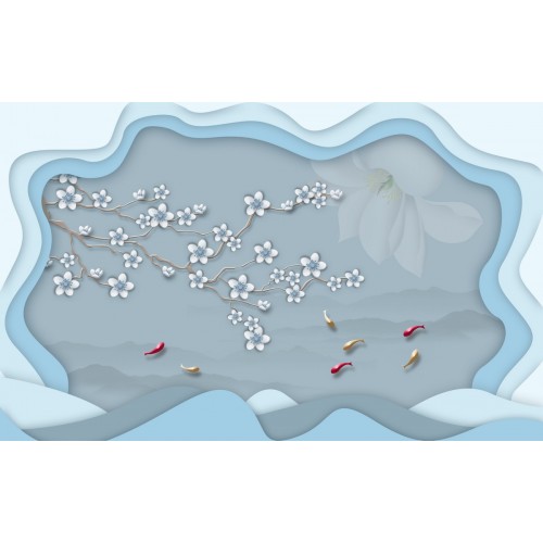 Фреска Морозные цветы