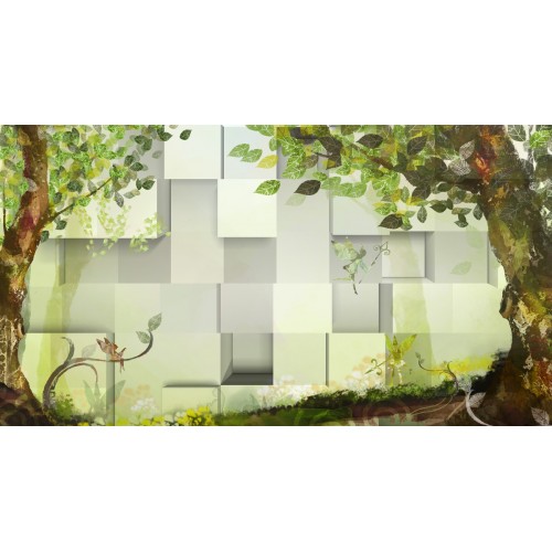 Фреска Графический шервудский лес