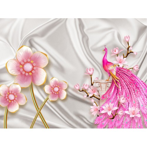 Волшебный павлин в шелке