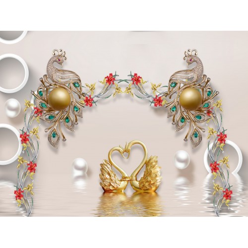 Золотые лебеди в изумрудной арке