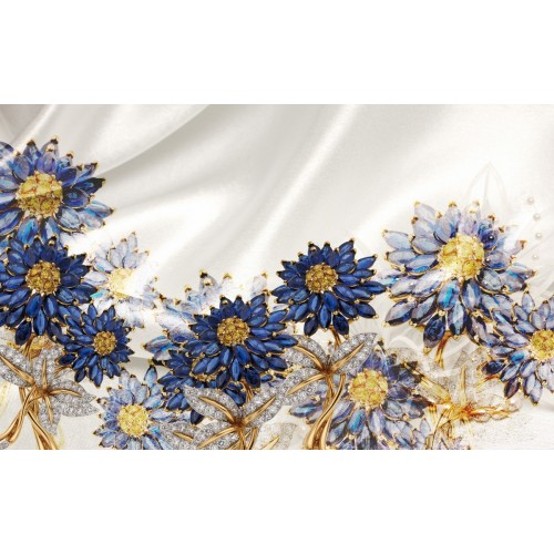 Фреска Сапфировые цветы