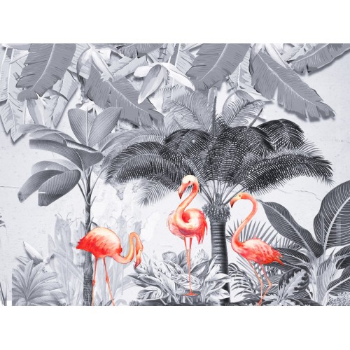 Фламинго в грифельных тонах