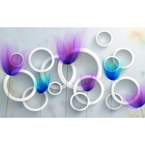 Фреска Фиолетовые колокольчики/тюльпаны