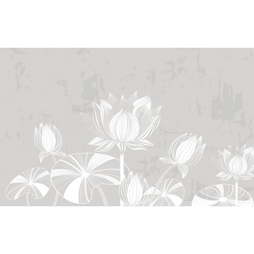 Фреска Цветочная гравюра