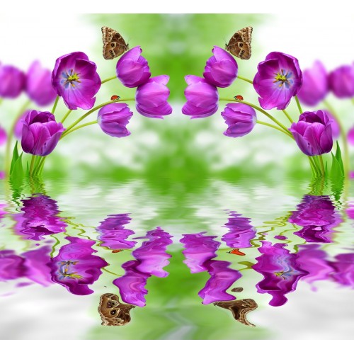 Фреска Цветочный мостик