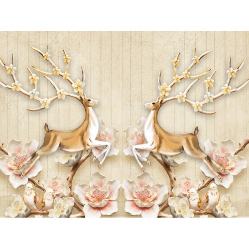 Волшебные Олени в розовых садах