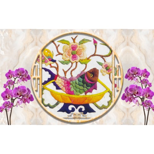 Фреска Мифический карп