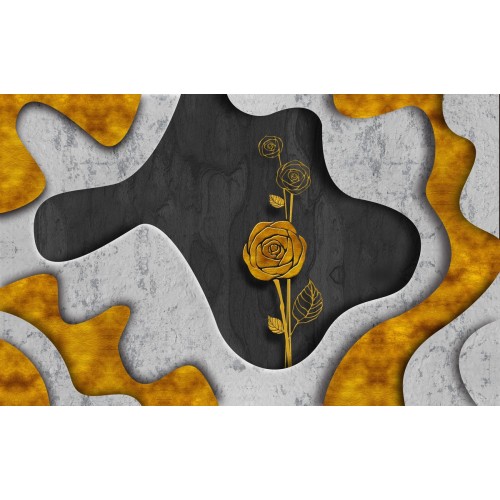 Фреска Золотые разводы