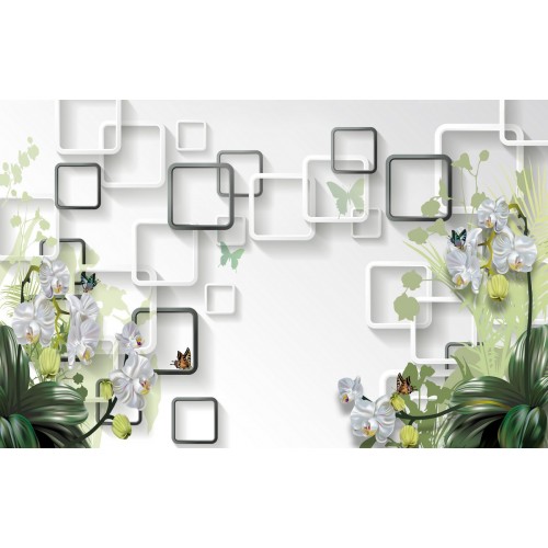 Фреска Нежные зефирные орхидеи