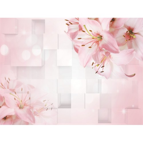 Фреска Розовые лилии