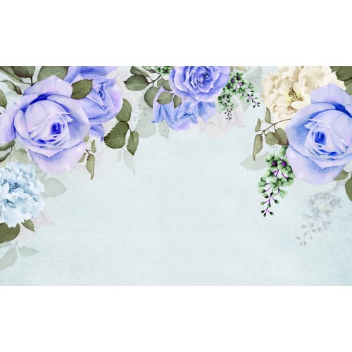 Розы в белых гортензиях