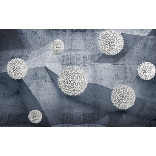 Фреска Кружевные сферы в графите