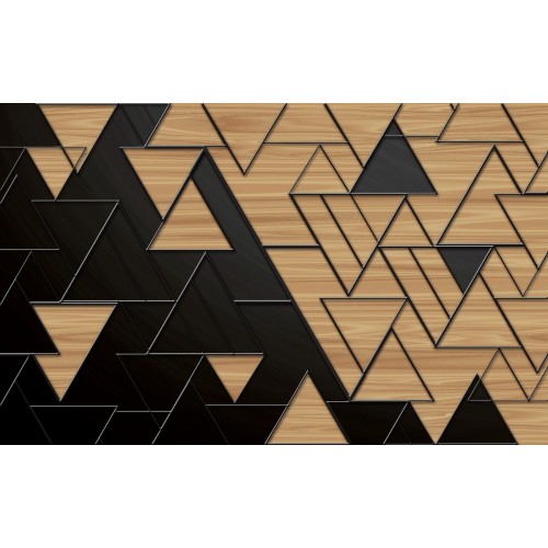 Объемные черно-коричневые треугольники