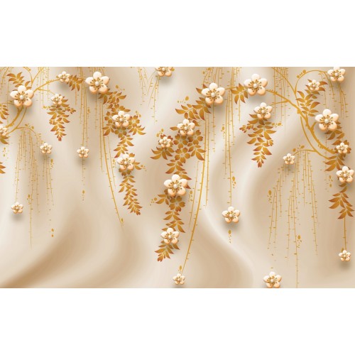 Фреска Золотые ветви цветущего дерева