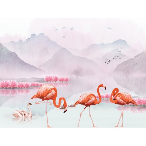 Розовый фламинго
