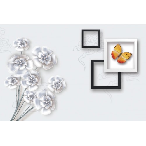 Фреска Хрустальные цветы