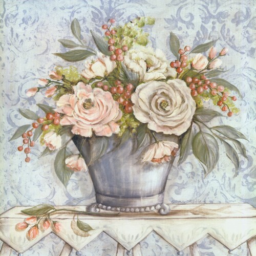 Фреска Цветы в морозных узорах