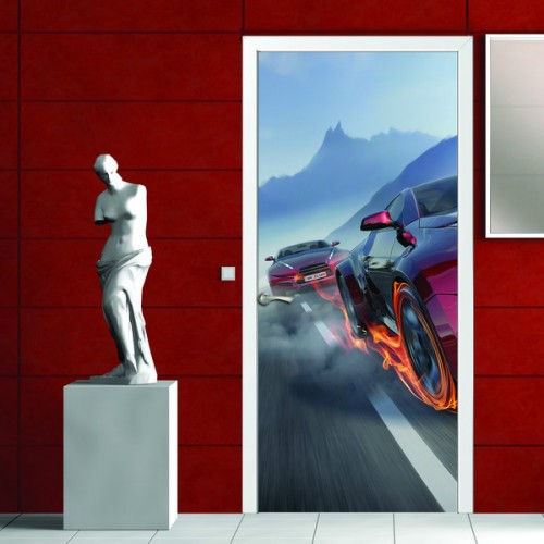 Фотообои Форсаж на дверь Антимаркер Door's c-020