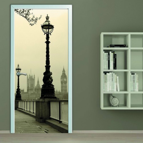 Фотообои Мост В Сумерках на дверь Антимаркер Door's c-074