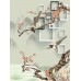 Фотообои CityArt "3D Птицы на цветущих ветках", CA2099, 200х270 см
