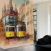 Фотообои CityArt "Жёлтый трамвайчик", CA0252, 200х270 см