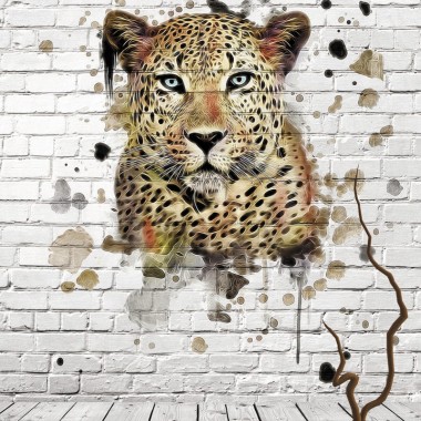 Фотообои CityArt "3D Леопард", CA0257, 200х270 см