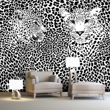 Фотообои Milan (Черно-белые леопарды), M 404, 400х270 см