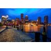 Фотообои CityArt "Ночная набережная в Бостоне", CA0458, 400х270 см