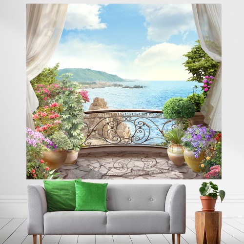 Фотообои Milan (Цветочный балкон 2), M 5140, 200х180 см