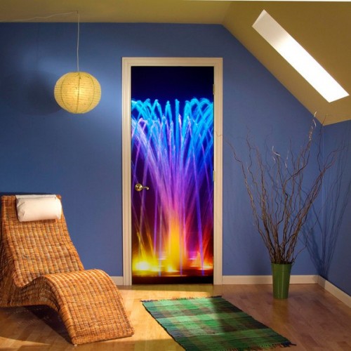 Фотообои цветной фонтан Wallfix w-009